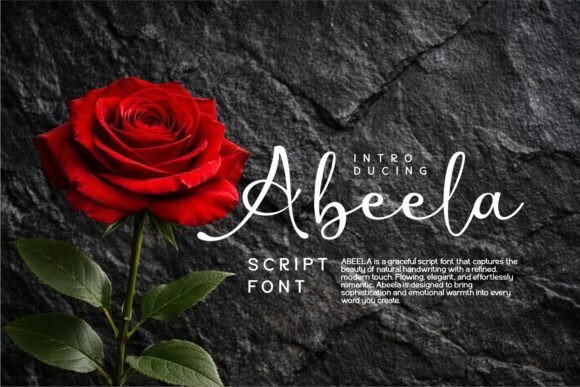 Abeela: Elegant Script Font for Crafters