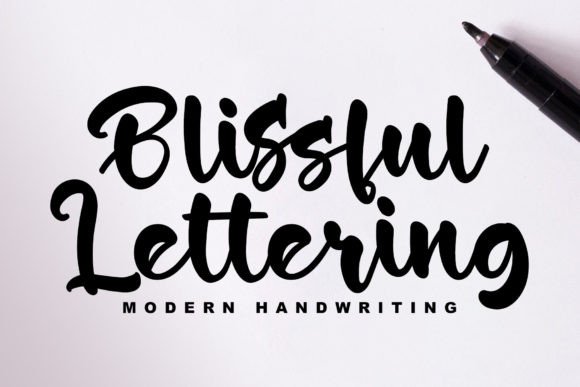 Blissful Lettering: A Graceful Script Font