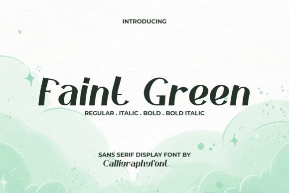 Faint Green Font for Creative Projects