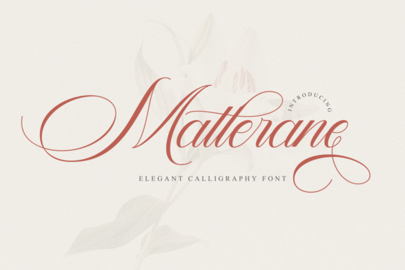 Matterane: A Script Font for Elegant Design
