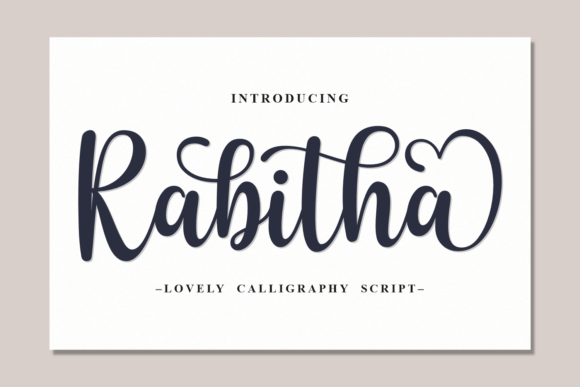 Rabitha: A Script Font for Real Design Work
