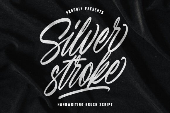 Silver Stroke Font for Business